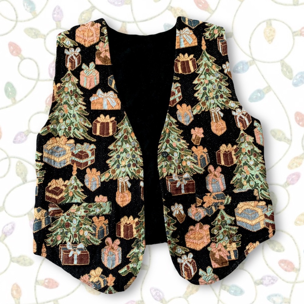 Vintage Christmas Vest 🎄 Ugly Christmas Vest 90s